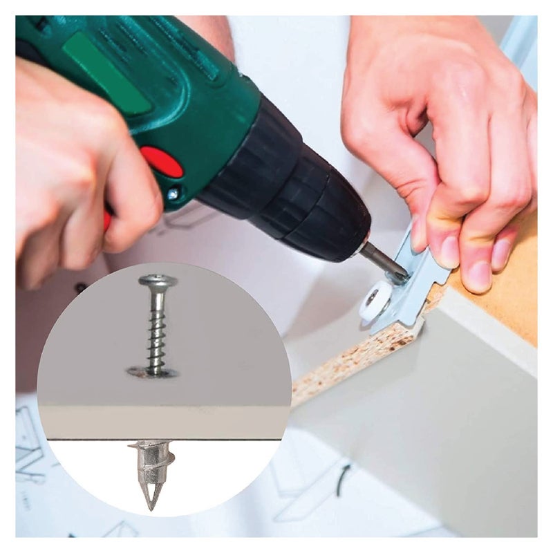 UNVERT E-Z Ancor kit, 50 Zinc Self Drilling Drywall Anchors with 50 Phillip Screws #8 x 1-1/4" #EKZ050 - Image 5